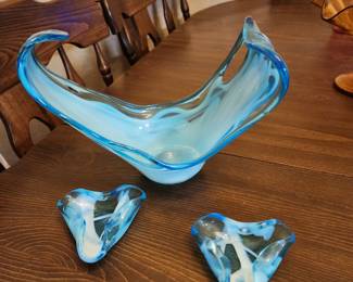 Midcentury Art Glass - 3 piece set