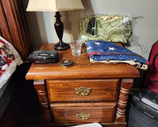 2 Drawer Nightstand- We have a pair - Flag - Humidifier 