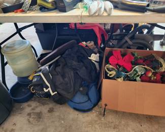 Box of Vintage Christmas Misc. - Dog Misc.