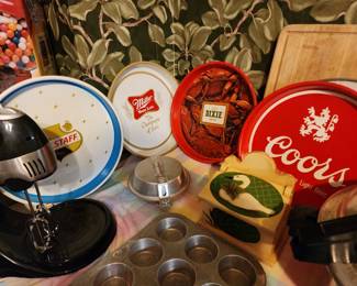 Vintage Beer Serving Trays