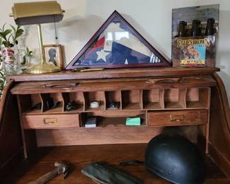 Harley Davidson Helmet - Army Hat - Desk Lamp