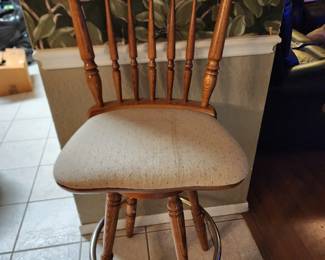 Oak Swivel Bar Stools - We have 2