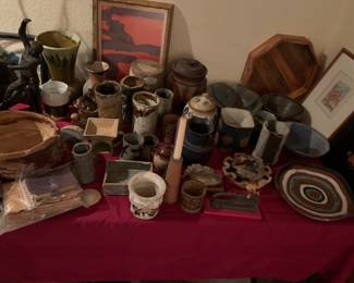 pottery and household items