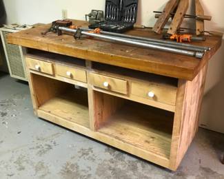 rolling work bench, clamps