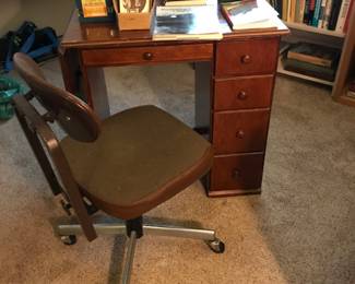 small desk, 1960s office desk chair