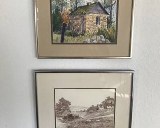 Stone Cottage by Lois Powers, The country by Don Friedman