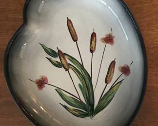 hand painted 1950s platter