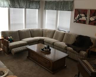 1970’s BarcaLounger sectional sofa,   