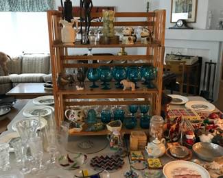 Glassware, decorative items,