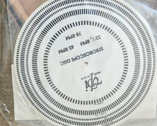  VPI Stroboscope Disc LP Speed Control Strobe Paper Disc - New in Package