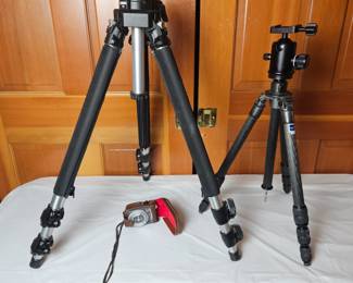 Camera Equipment - Bogen #3021 Italy Tripod & Gitzo G1128 Tripod / Gossen Light Meter