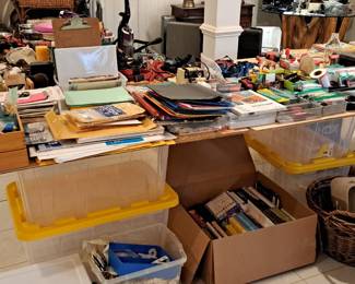 Office supply, books, arts & crafts, baskets, school supplies, pet supplies