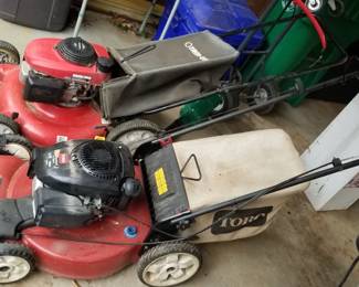 Almost-working lawn-mowers. Toro/Kohler engine and Troybuilt/Honda engine. Need minor repairs