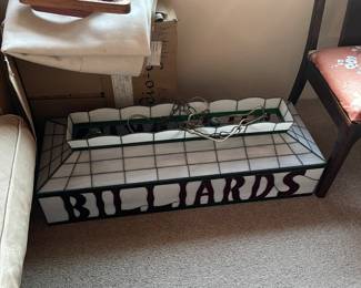 Stained glass Billiards Lamp