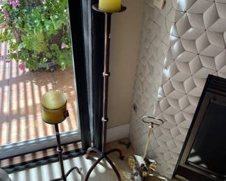 Large Iron Candlesticks