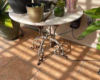 French marble topped table