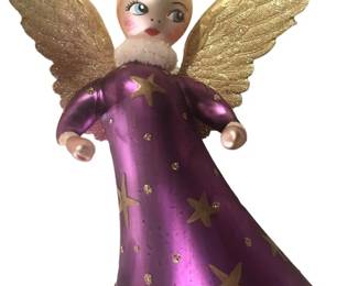 Radko Purple Angel Ornament