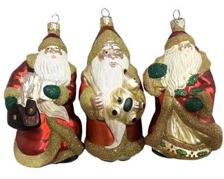 3 Patricia Breen Santa Ornaments