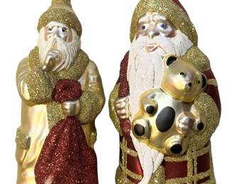 2 Patricia Breen Santa Ornaments