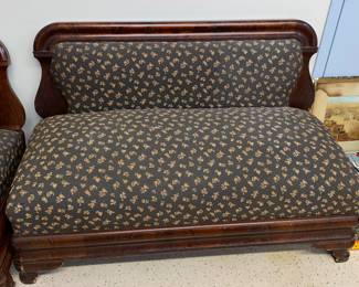 1of 2 low back Victorian couches 