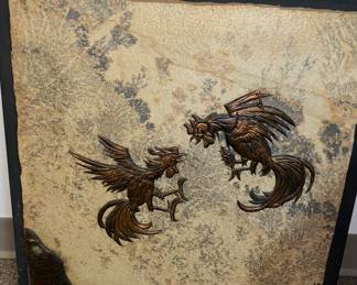 Fighting cocks art
