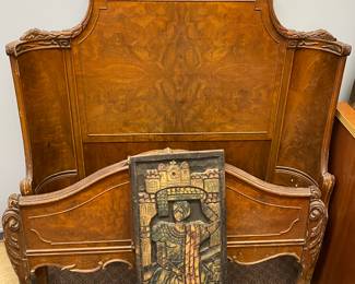 Ornate headboard and footboard 