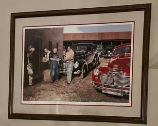 1 of a set of 4. Signed by Junior Johnson