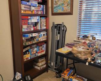 Row machine sold 1/25/24. Puzzles book case still available