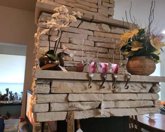 MORE FLORAL DECOR AND CHIMNEY CHRISTMAS HANGERS