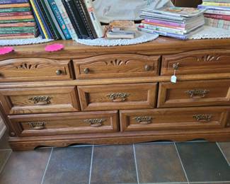 NICE DRESSER; COMES WITH LARGE MIRROR (3 SECTIONS OF MIRROR)