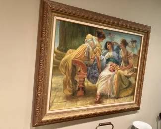 Oil Painting Baths of Caracalla reproduction c. 1899, with frame, now $500.
