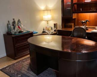 Oval partner executive desk: value over $5,000. Was $1,800, now $1,100 or sold as set for $1,500.