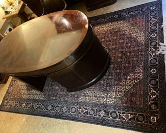 Oval desk ($800) and Large Afghan Rug 79" x 118" ($700).