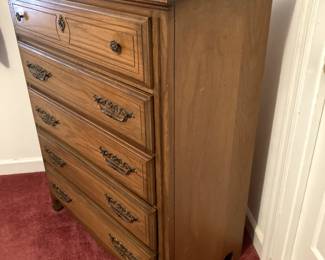 Tall Dresser measures 36" x 18" x 45". 