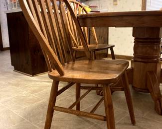 Chairs measure 38.5" x 18.5" x 16.25".