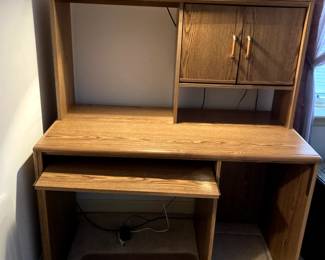 Computer desk measures 47" x 53" x 23.5".