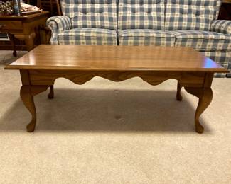 1 Solid wood coffee table measures 45.5" x 22" x 17.5".