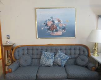 Broyhill sofa with original painting to match - matching love seat shown in separate picture.