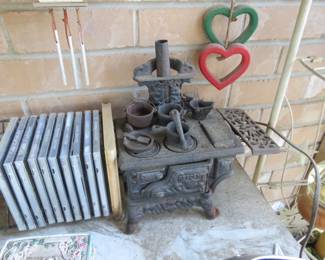 Miniature cast iron stove