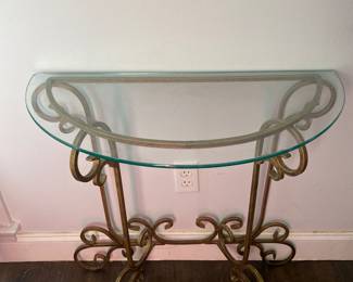 Entry glass table can detach