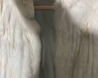 White real fur jacket