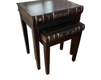$200 USD      Nesting Book Tables NJ220-18     Description: Efficiently use space with our Nesting Book Tables. This set of tables stacks neatly together when not in use to save space, making it perfect for small rooms or apartments. Crafted with quality materials, these tables are sturdy and practical, providing a modern and functional addition to any living space.
Dimensions: 18 x 14 x 22"H
Condition:  Very good condition
Local pick up Rockville, MD.  Please contact us for shipper suggestions