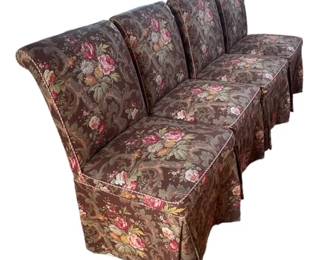 $600 - Set 4 Ballard Design Floral Skirted Dining Chairs NJ220-44                                                                                                     Elevate your dining experience with our set of 4 floral skirted dining chairs from Ballard Design. The custom skirted design adds a touch of elegance to any dining room, while the sturdy construction ensures long-lasting quality. Enjoy luxurious comfort and style with these expertly crafted chairs.

20 x 20 x 36"H

Local pick up Rockville, MD.  Contact us for shipper suggestions.