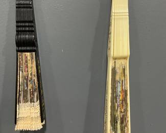 Vintage hand fans from the Orient.