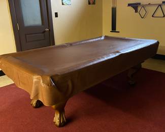 Pool table covered