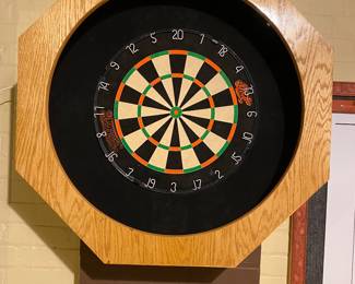 Custom built high end dart board with lighting