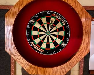 Custom built, high-end dart board with lighting