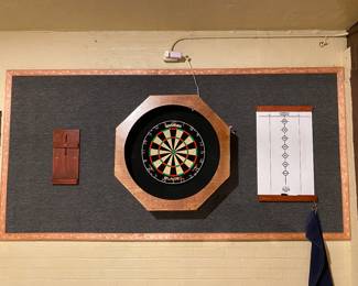 Custom built high end dart board with lighting