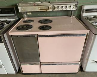 Pink General Electric 40 inch electric double oven range