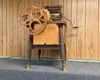 Copper painted wringer washer from late 1800’s from McNeill’s Appliances inventory